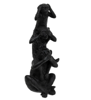Dekor. figura-majmuni mudrosti 24.7cm crna Atmosphera C. Dinterieur