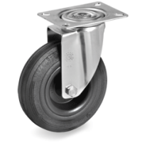 Točak gumeni fi 125x37.5mm ploča okretni Tellure
