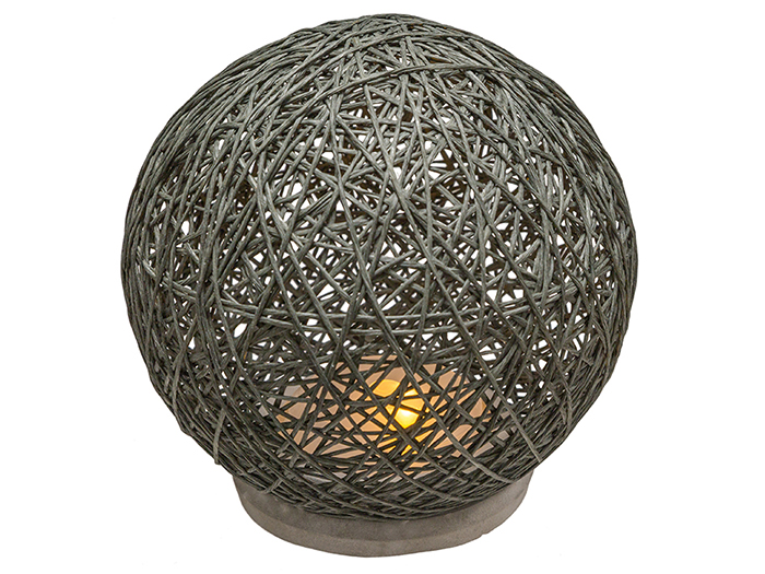 Stona lampa u obliku lopte fi 18.5x20cm siva Atmosphera