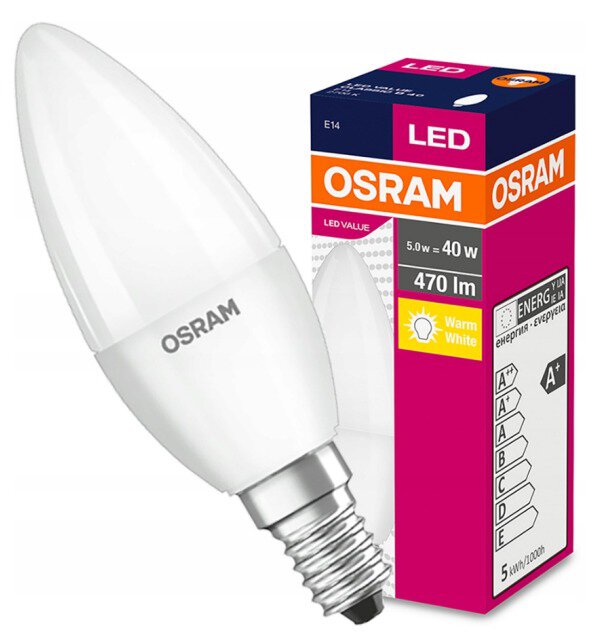 LED sijalica CL B FR 40 4.9W/827 E14 2700K Osram