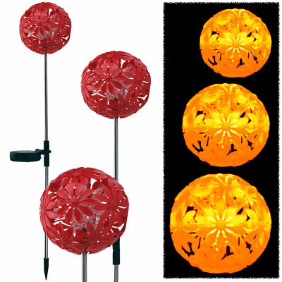 Solarna svjetiljka 3 crvene pvc kugle 71.5 cm   A.I.&E.