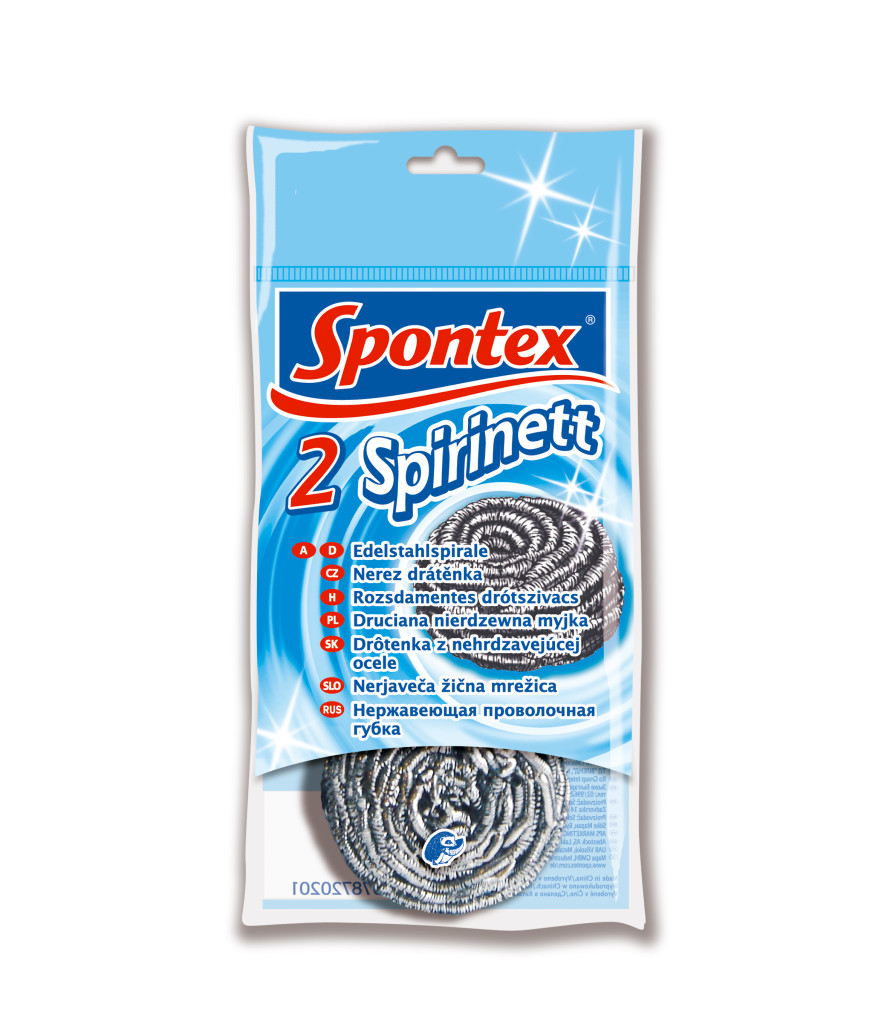 Žica za ribanje posuđa Spirinett čelična spiralna 2/1 Spontex
