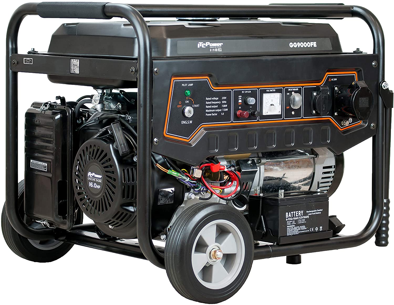 Benzinski generator 7.0/7.5kW 230V 81.5x56x56cm  ITC