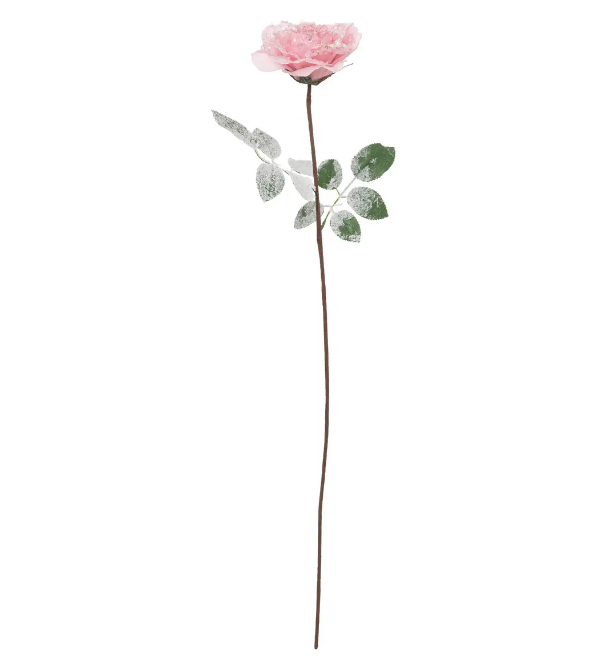Ukrasni cvijet - ruža 75cm roza sa sjajem Atmosphera