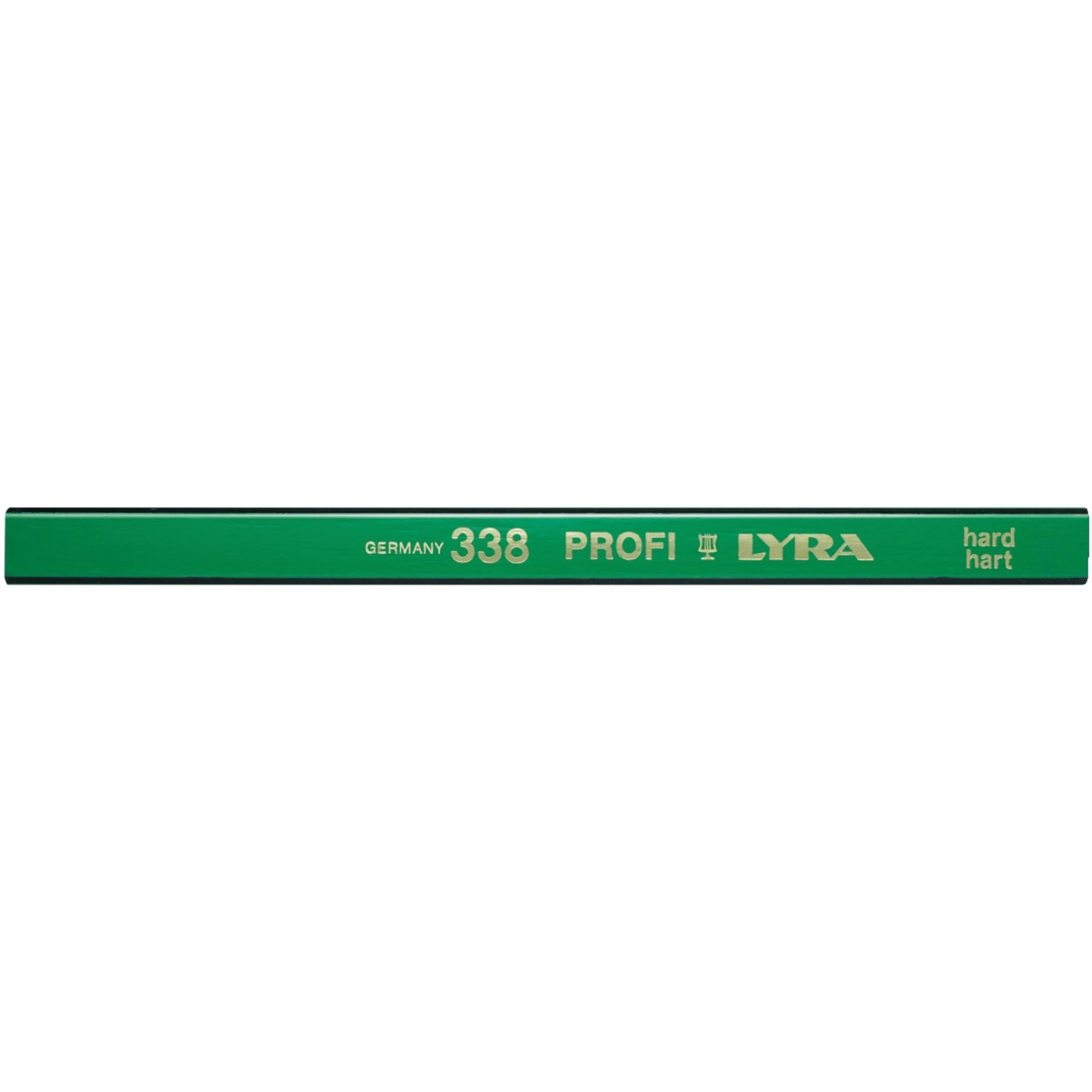 Olovka stolarska poluovalna 10H 18cm zelena Lyra