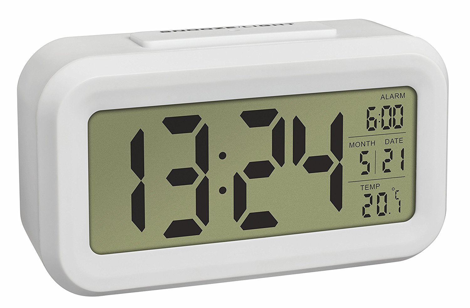 Digitalni stoni sat sa termometrom i alarmom Lumio bijeli 