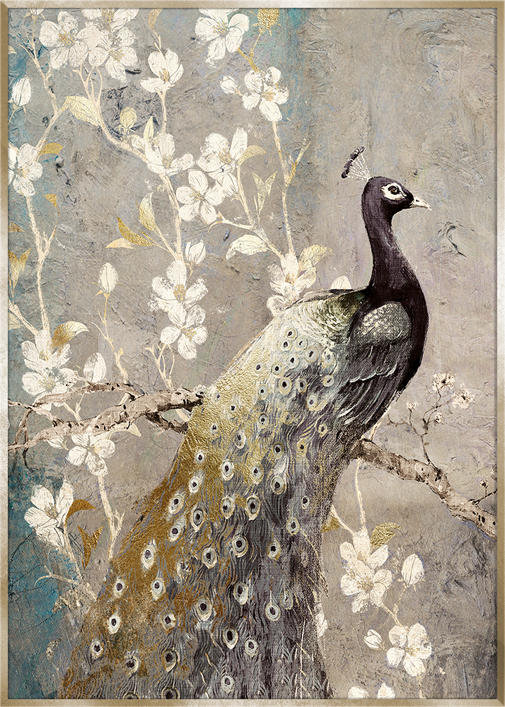 Print slika Canvas ST561 60x80 Gold Peacock Styler