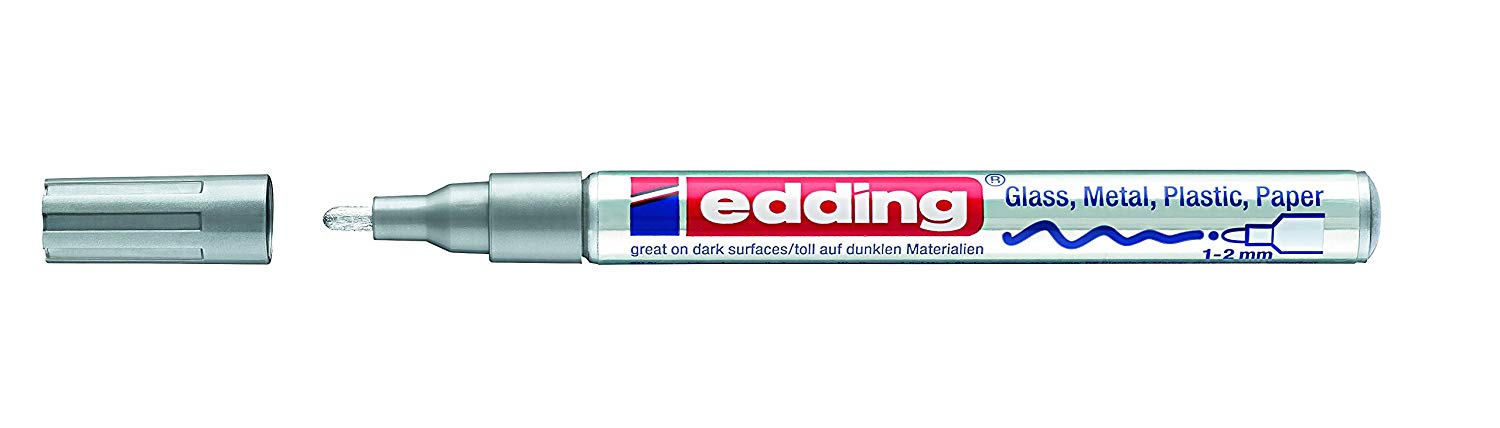 Markeri 1-2mm gloss paint 751/3 vodootporni 3/1 sort Edding