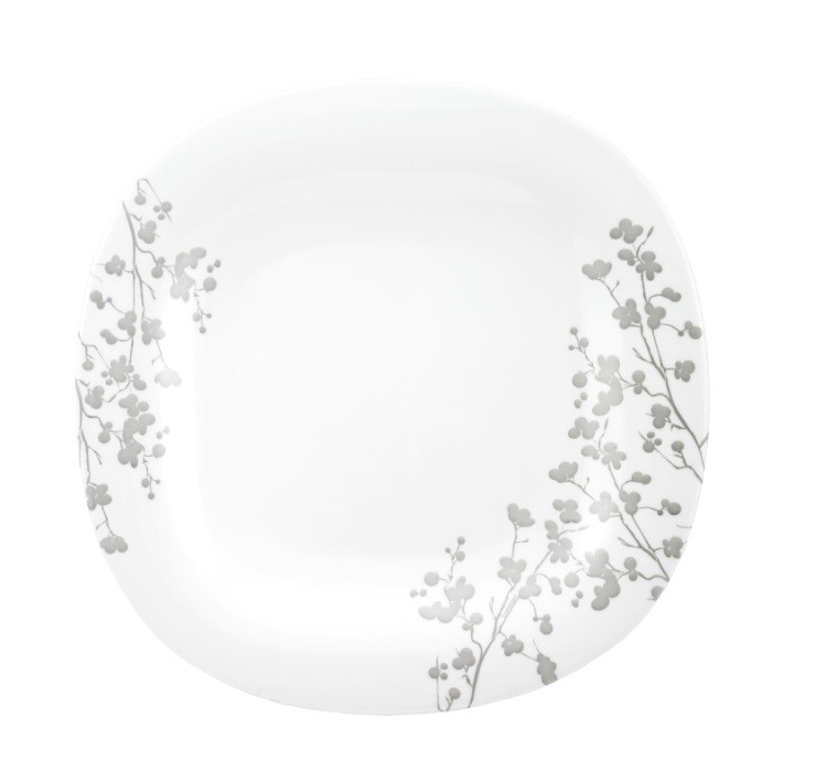 Plitki tanjir Ombrelle Blanc fi 27cm bijelo-sivi Luminarc