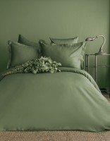 Posteljina Saten Simply za francuski krevet  masl. zelena Issimo