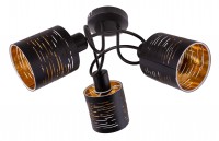 Plaf. svjetiljka Tunno 3xE14 LED 15W crna/boja zlata Globo
