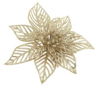 Dekorativni cvijet - Božićna zvijezda 20cm boja šampanjca Bizzotto