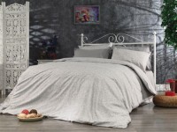 Posteljina Soft Touch Ranforce za jedan krevet Isabella siva Pedilife
