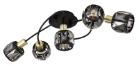 Plafonska svjetiljka Indiana E14 5x40W crna/boja zlata Globo