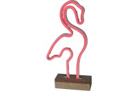 Dek.figura Flamingo 36cm sa led svijetlom crvena M-Casa collection