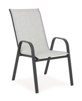 Baštenska stolica Martinez 56x65x90x42cm siva Bizzotto