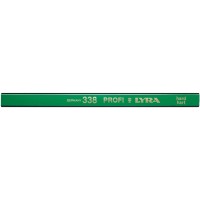 Olovka stolarska poluovalna 10H 18cm zelena Lyra