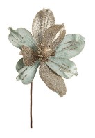 Dekor. cvijet - Magnolija fi 16x25cm zeleni/boja zlata Bizzotto