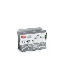Držač za salvete Tosca 7.5x15.5x11cm sivi/bijeli Stefanplast