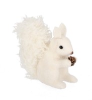 Dekor. novog. figura-Merril vjeverica sa šišarkom bijela Bizzotto