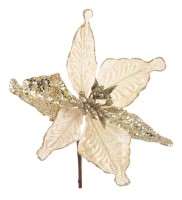 Dekorativni cvijet - Božićna zvijezda 23cm boja šampanjca Bizzotto