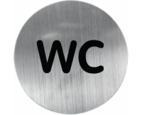 Simbol pločica za WC fi 80x2mm metalik boja Ridder