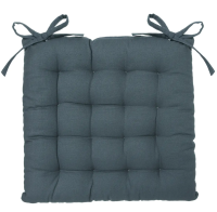 Jastuk za stolicu 38x38cm sa vrpcama plavo-sivi Atmosphera