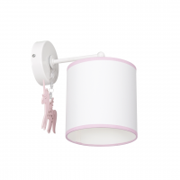 Zidna lampa Uni 1xE27 60W belo-roza Milagro