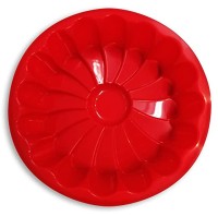 Silikonski kalup za tortu u obliku cvijeta fi 22x5cm crveni Juliette