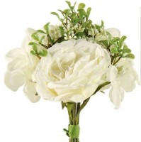 Dekor. cvijet-buket ruža Paley 20cm bijeli DecoStar