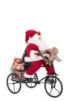 Novogodišnja figura-Deda Mraz sa poklonima na triciklu Bizzotto