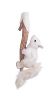 Dekor. novogodišnja figura-Lesley vjeverica na grani bijela Bizzotto